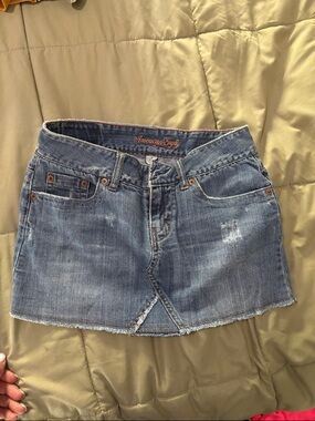 American Eagle Outfitters Light Blue Denim Mini Skirt